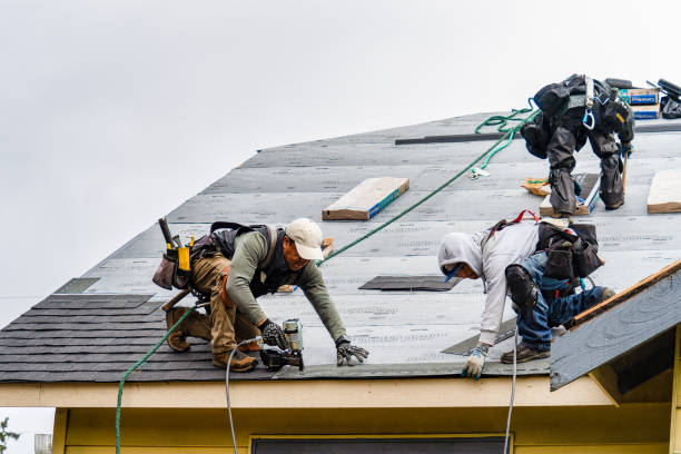 Professional Gutter Installation technician working in Sultan, WA